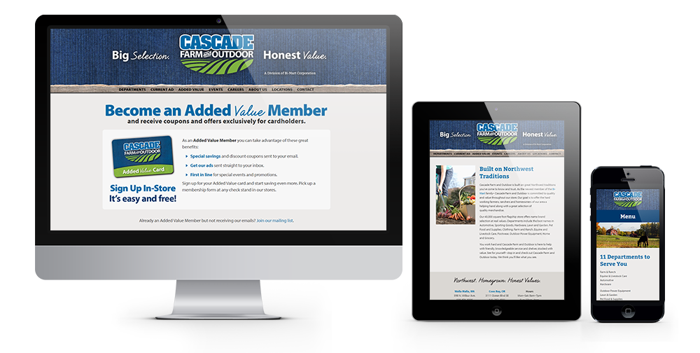 Cascade Farm and Outdoor Website